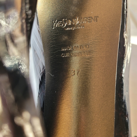 Yves Saint Lautent (YSL) Tribute Boot, Vernice Soft Croco Chess bootie, 37 size - Picture 7 of 16